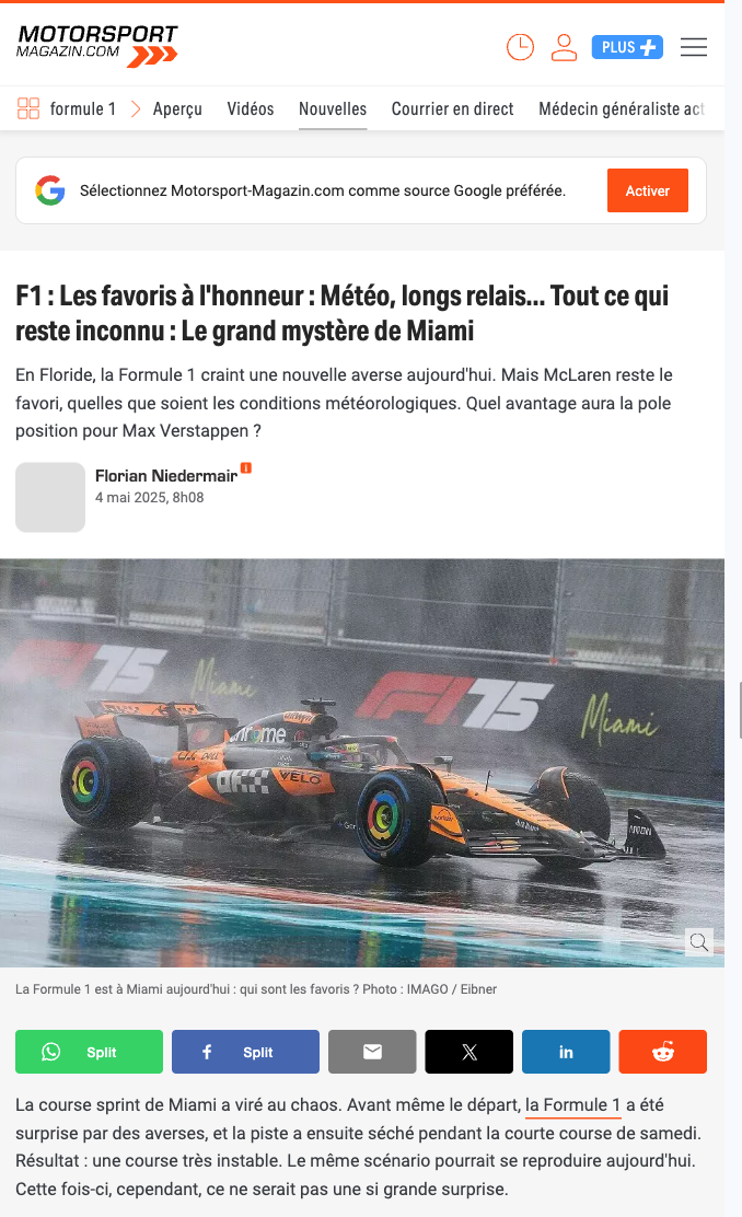 F1 : Les favoris à l'honneur : Météo, longs relais... Tout ce qui reste inconnu : Le grand mystère de Miami